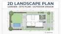 draw 2d landscape plan, garden plan, site plan and outdoor design