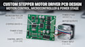design stepper motor driver pcb, motion control, microcontroller and power stage