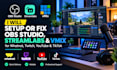 setup or fix obs studio streamlabs, streamyard and vmix for live streaming
