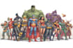 design comic style superhero group art with custom