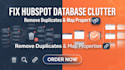fix hubspot database clutter, remove duplicates, and map contact properties