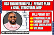 usa ca,tx,mi city full permit, engineering letter, engineer stamp,structural,mep