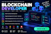 develop blockchain smart contracts and web3 dapps using solidity