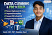 clean, format, merge, split excel data