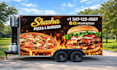 design food truck, food trailer, food van, food cart and food caravan or camper