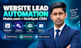 automate website leads with make com and hubspot CRM