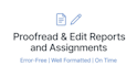 proofread and edit reports and documents