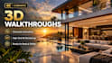 create professional 3d architectural walkthrough animation and rendering
