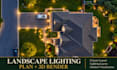 design landscape lighting plans and create 3d night renders