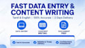 do data entry and content writing fast