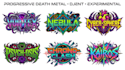 create progressive death metal djent and experimental logo