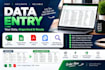 do data entry, excel data cleaning, copy paste and PDF conversion