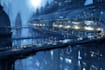 design neon cyberpunk city concept art