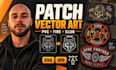 pvc tactical patch vector, firefighter badge, motorcycle club patch svg eps file