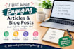 write engaging articles and blog posts