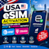 activate reliable USA att  t mobile esim instantly