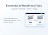 fix elementor issues and wordpress bugs