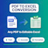 convert scanned pdf, image to editable excel spreadsheet