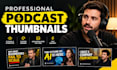 design professional youtube podcast thumbnails