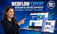 design and develop a webflow website as a webflow expert
