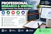research and write professional reports and evidence based content