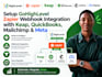 setup gohighlevel zapier webhook integration with keap quickbooks mailchimp meta