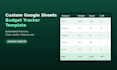 create a custom google sheets budget tracker template