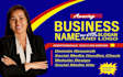 create unique brand name, business name, slogan and logo