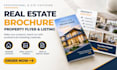 create a professional real estate brochure property flyer and listing