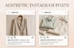design aesthetic instagram post for clothing brand and fashion store