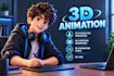 create 3d character animation, 3d cartoon animation, 3d animation video, 3d ads