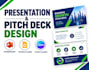 design modern investor pitch deck and sales presentation