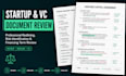 review and redline your startup financing and vc documents