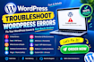 troubleshoot wordpress errors and fix website issues