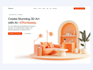 build webgl threejs 3d website, interactive 3danimation and product configurator