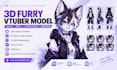 create 3d furry vtuber, warudo arkit 52 blenshapes vrm setup, 3d vtber model
