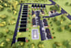 buildup 3d residential site plan, suburban housing development, townhouse render