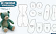 create custom plush sewing pattern stuffed animal toy pattern and PDF templates