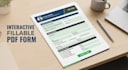 design professional interactive fillable PDF forms