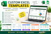 create custom excel spreadsheets, templates, formulas
