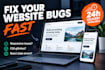 fix your front end website bugs, react or custom code issues