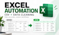automate repetitive excel tasks, clean data and process CSV files
