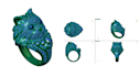 create a 3d cad jewelry design and render it