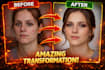 do high end photo retouching and skin smoothing