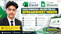 be your ms excel and google spreadsheet personal helper