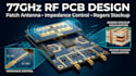 design 77ghz rf pcb patch antenna impedance control and rogers stackup
