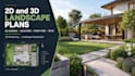 create 2d landscape plans 3d garden backyard front yard and patio designs