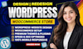 design or redesign your wordpress woocommerce website