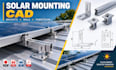 model solar panel mounting brackets, rooftop rails and fabrication drawings