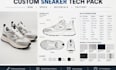 create footwear sneaker tech pack for manufacturing